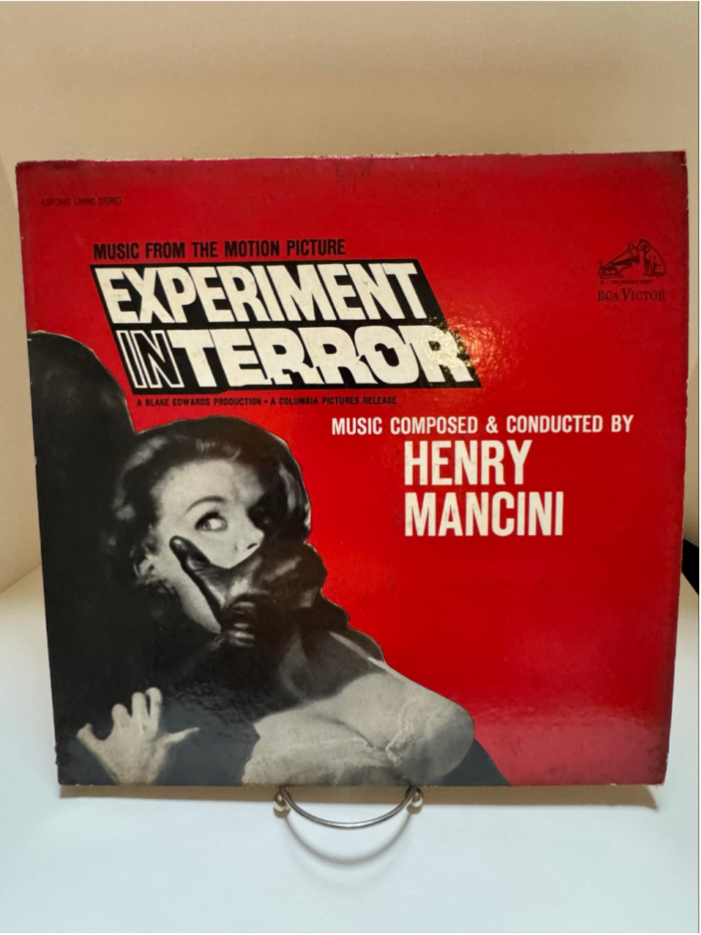 1962 Experiment in Terror by Henry Mancini Vinyl Record RCA Victor